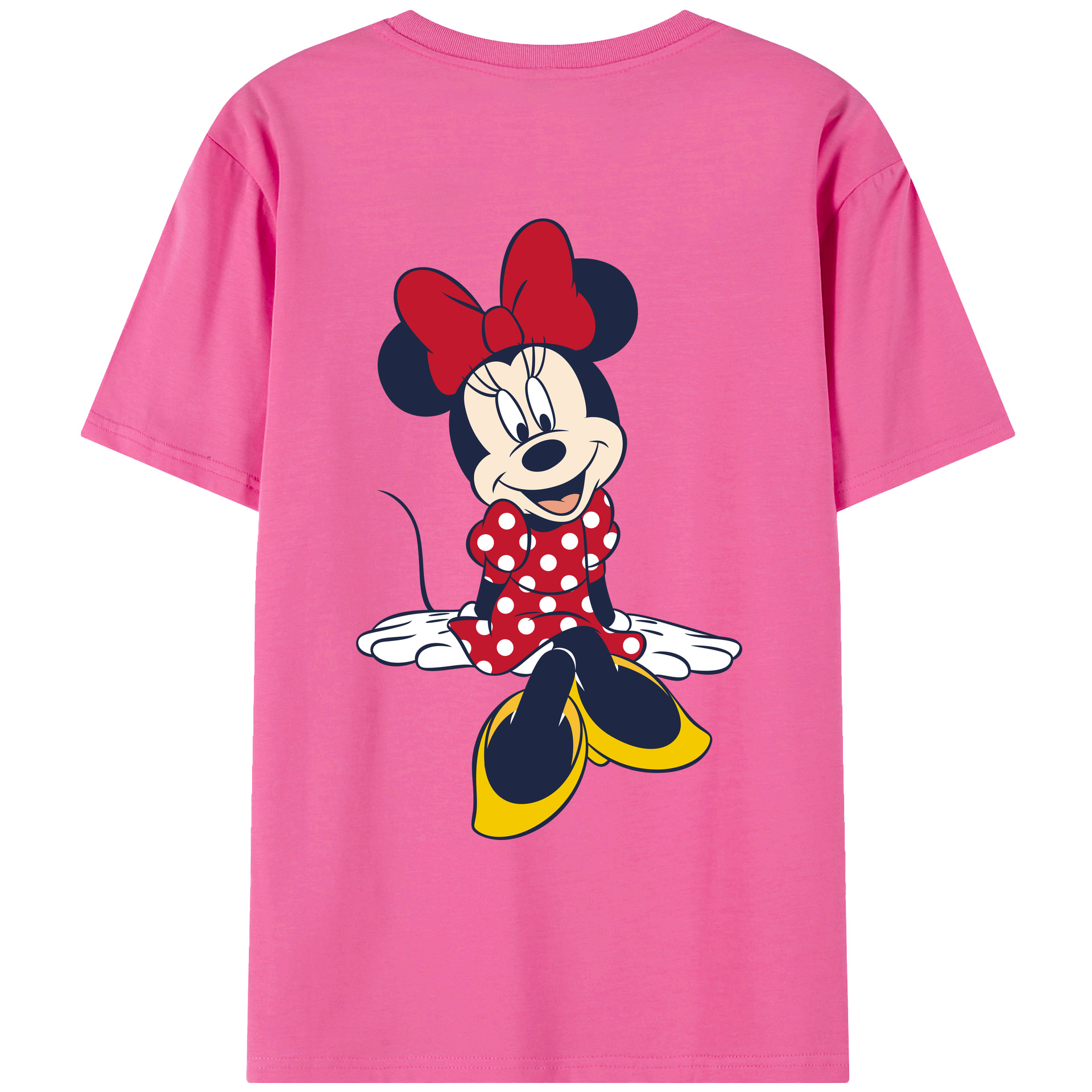 （画像用） ミッキーマウス Mickey Mouse レディース半袖Tシャツ(バックプリント)